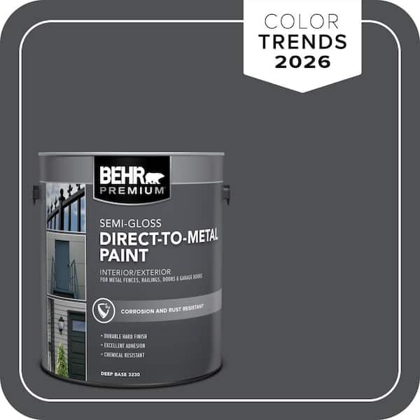 1 gal. #PPU18-01 Cracked Pepper Semi-Gloss Direct to Metal Interior/Exterior Paint