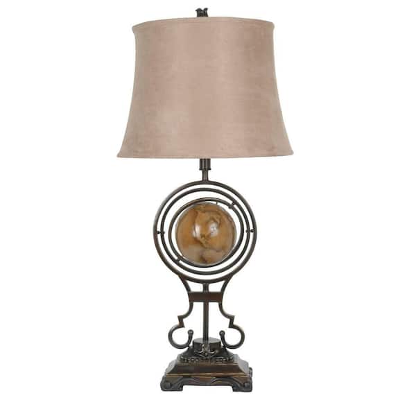 Absolute Decor 33 in. Bronze Metal Table Lamp-DISCONTINUED