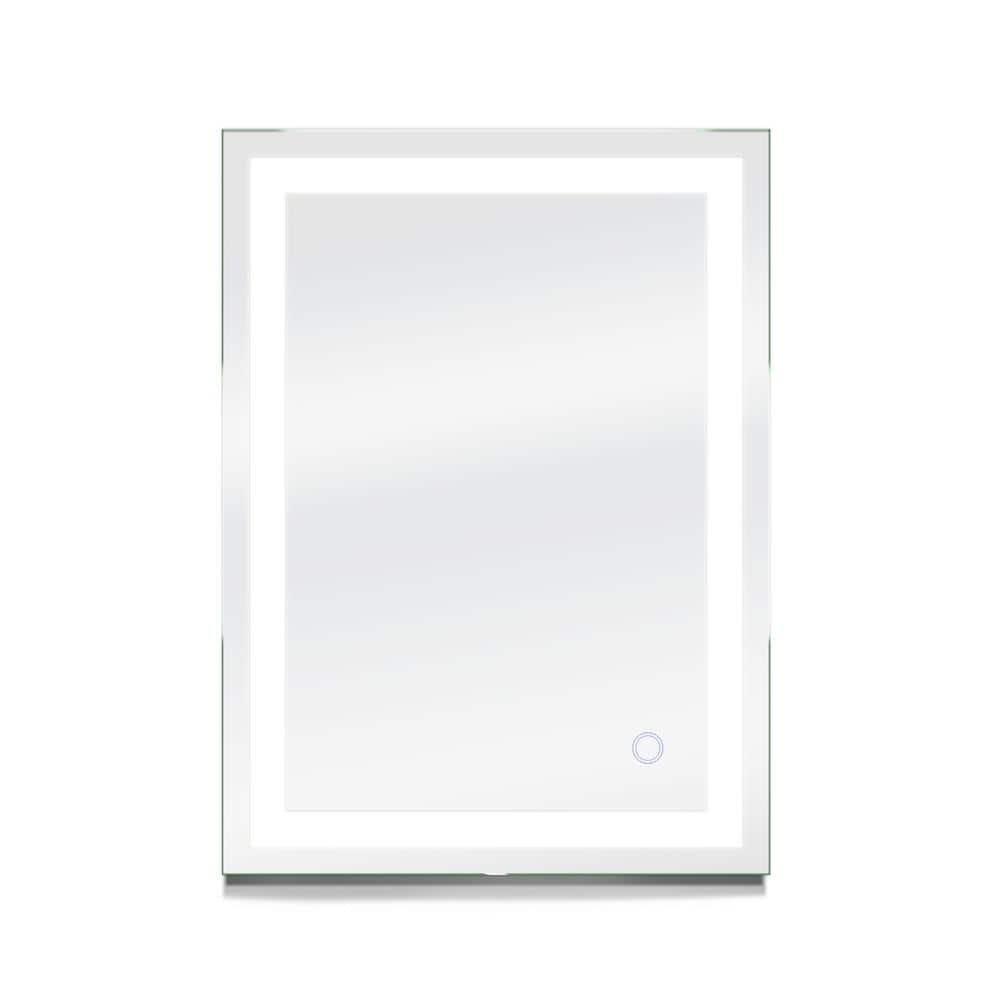 Edison Crystal 24 in. W x 34 in. H Rectangular Frameless Wall Mount LED Bat