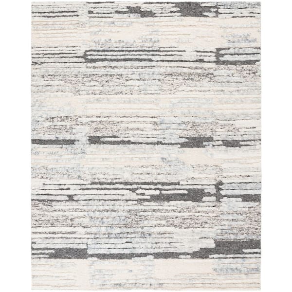 Tribeca 9 ft. x 12 ft. Blue/Gray Abstract Area Rug