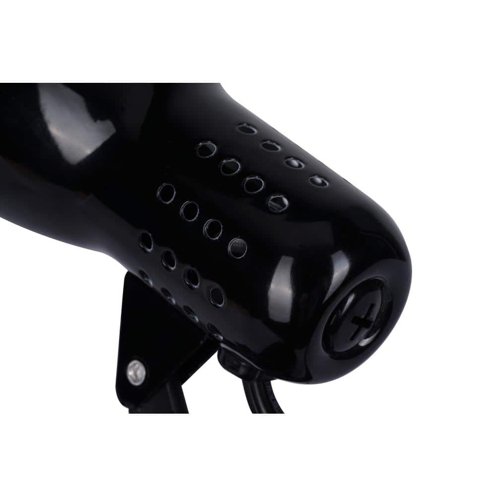 Adjustable Black Metal Clip-On Desk Lamp