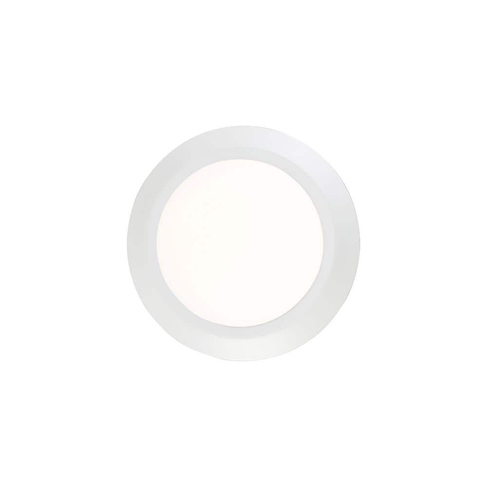 White Glass LED Indoor/Outdoor Flush Mount Light