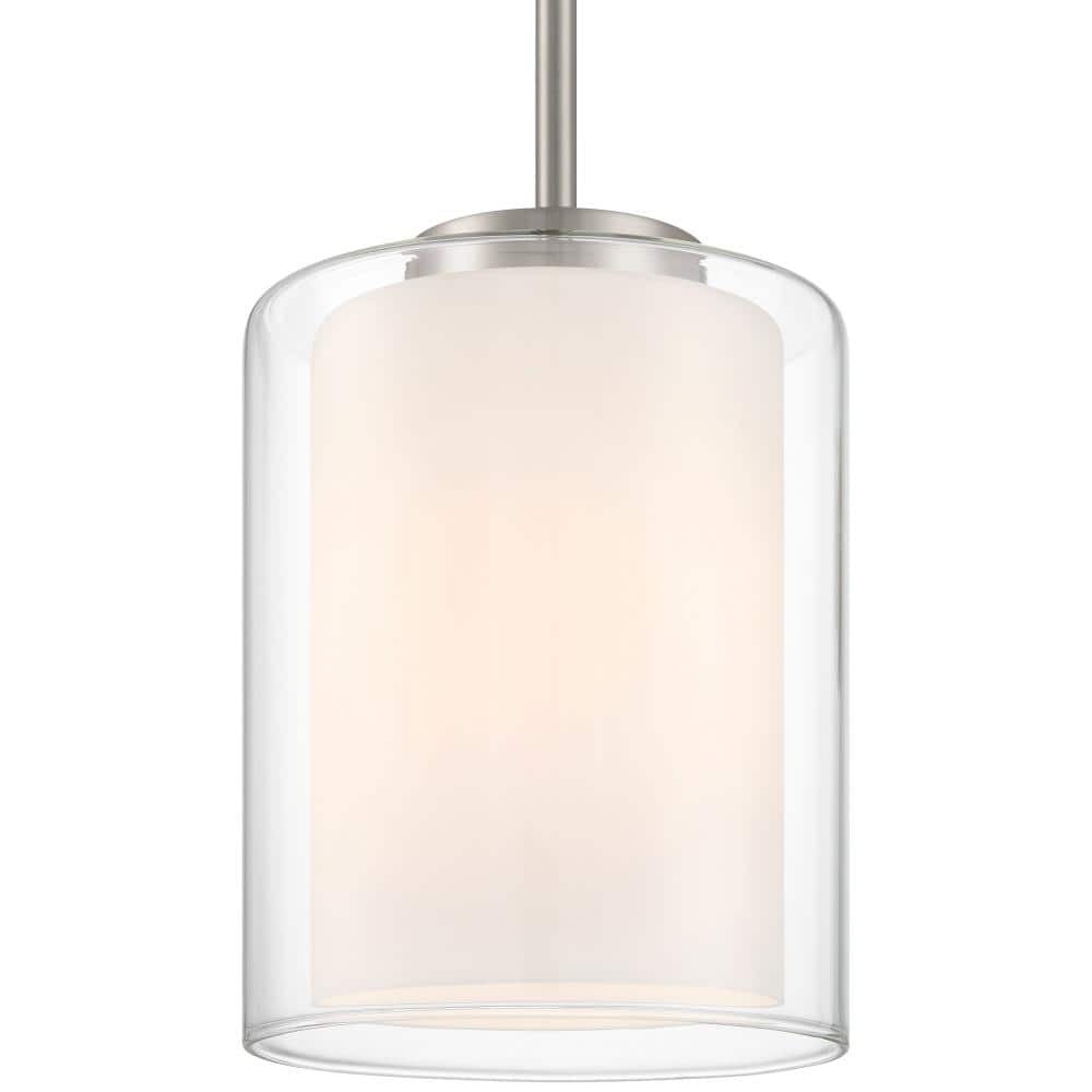 Matte Black Steel and Glass Globe Pendant Light