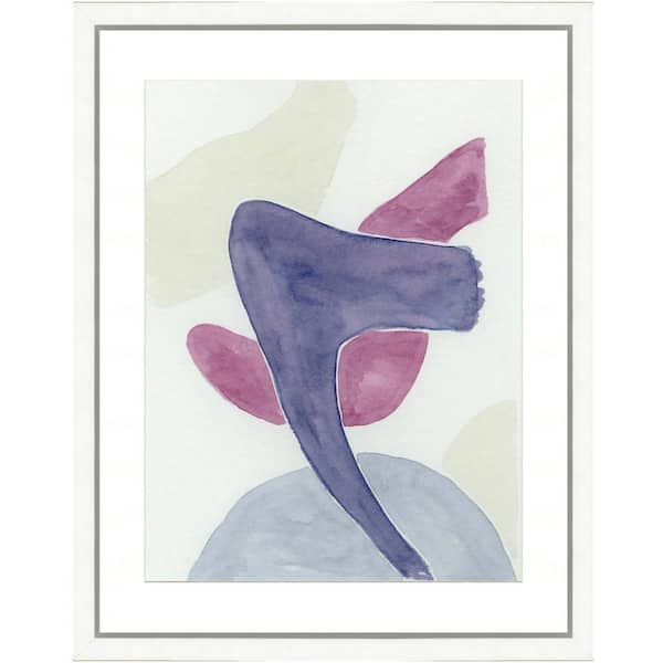 Vintage Print Gallery "Pastel watercolor V" Framed Archival Paper Wall Art (24 in. x 28 in. in full size)