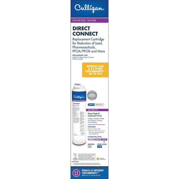 Culligan Direct-Connect Under-Sink Drinking Water Filter Replacement Cartridge, Premium Filtration