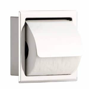 Silver Chrome Finish Stainless Steel Toilet Paper Holder Wall Mount 6.37 in.