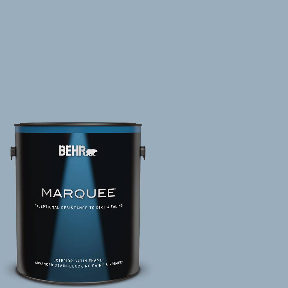 1 gal. #S510-3 Ombre Blue Satin Enamel Exterior Paint & Primer