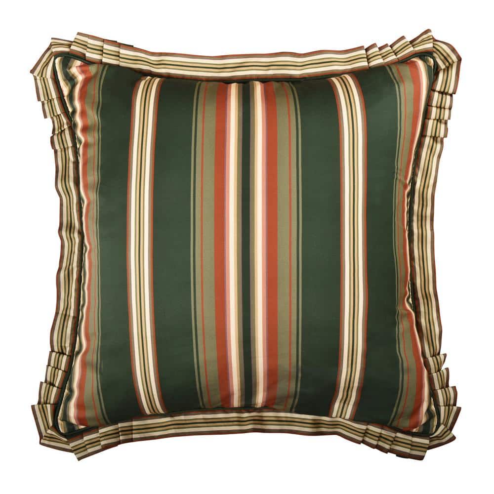 Brianna Forest Stripe Cotton Euro Sham 26 in. L X 26 in. W