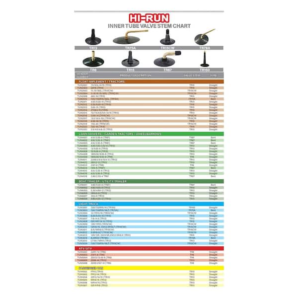 6.00/6.50-16 Tube with Straight TR15 Valve