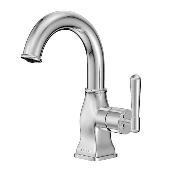 Lulani Aurora 1-Handle Single Hole Bathroom Faucet in Chrome