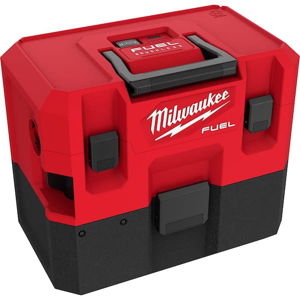 Milwaukee M12 FUEL Cordless 1.6 Gal. Wet/Dry Vacuum with AIR-TIP 1-1/4 in. - 2-1/2 in. (2-Piece) Cross Brush and Crevice Kit