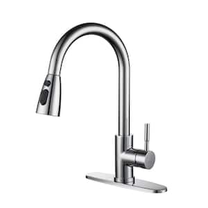 Single Handle Pull Down Sprayer Kitchen Sink Faucet in Chrome