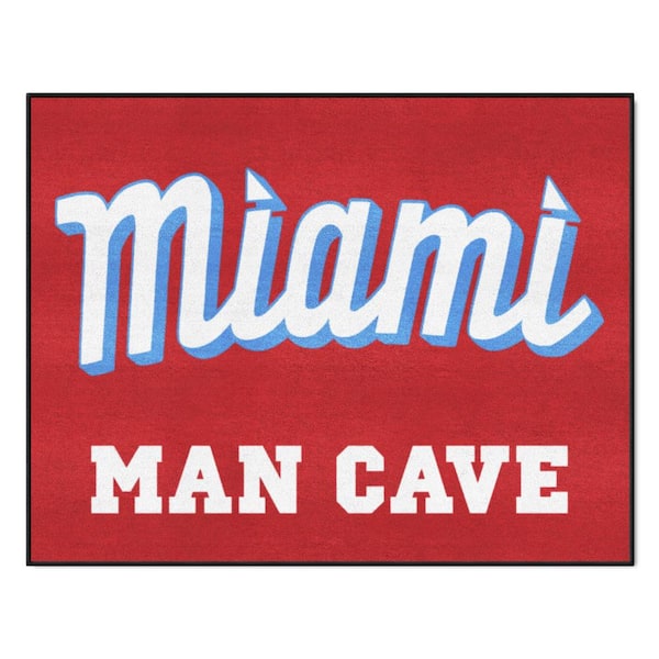 FANMATS Miami Marlins Man Cave All-Star Rug - 34 in. x 42.5 in.