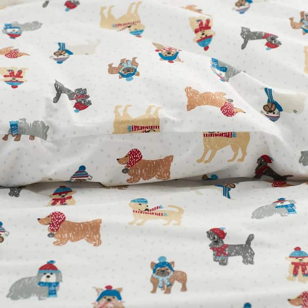 Company Cotton Dogs In Winter Percale Sheet Set