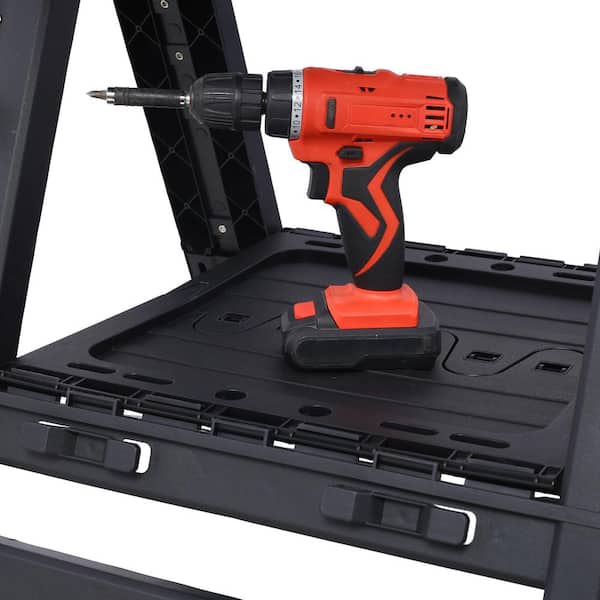 Siavonce 25.2 in. D x 31.2 in. W Portable Folding Work Table, 2-in