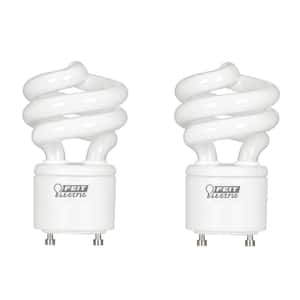 60-Watt Equivalent T3 Spiral Non-Dimmable GU24 Base Compact Fluorescent CFL Light Bulb, Soft White 2700K (2-Pack)
