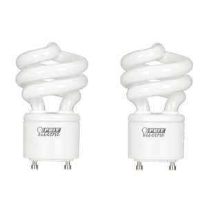 60-Watt Equivalent T3 Spiral Non-Dimmable GU24 Base CFL Compact Fluorescent Light Bulb, Soft White 2700K (2-Pack)