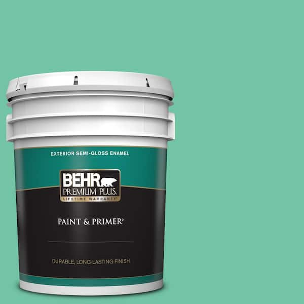 BEHR PREMIUM PLUS 5 gal. #P420-4A Gem Silica Semi-Gloss Enamel Exterior Paint & Primer