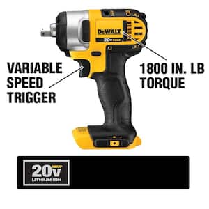 20V MAX Cordless 1/2 in. Impact Wrench Kit with Detent Pin and (1) 20V 3.0Ah Battery and Charger