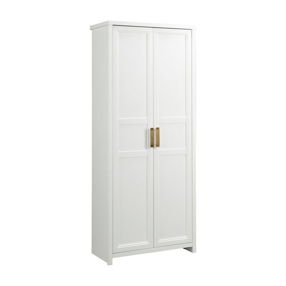 Select White Engineered Wood Rectangular 71 in. Storage Cabinet with Adjustable Shelf