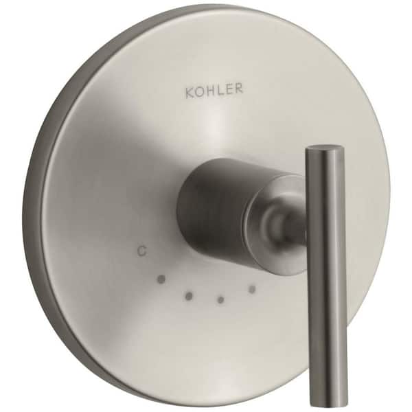 KOHLER Purist 1-Handle Thermostatic Valve Trim Kit in Vibrant Brushed Nickel (Valve Not Included)