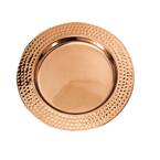 13 in. Decor Copper Hammered Rim Charger Plates (Set of 6)