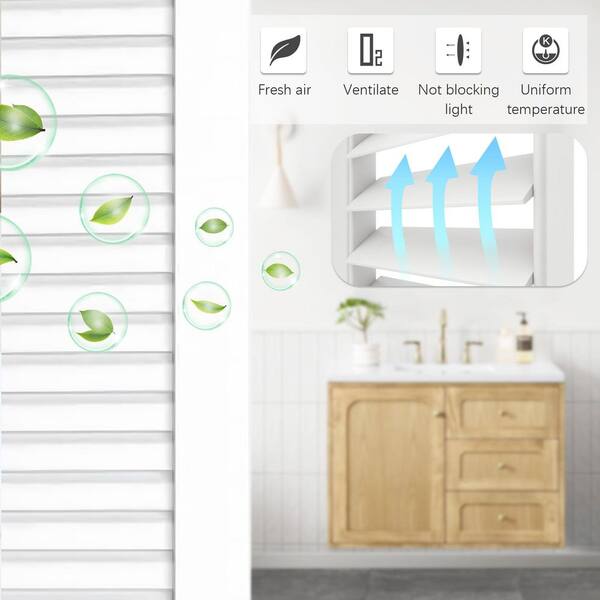 72 in. x 80 in. Full-Panel Louver Solid Core White PVC Covering Wood MDF Bi-fold Door with Lock, Handle & Hardware Kit