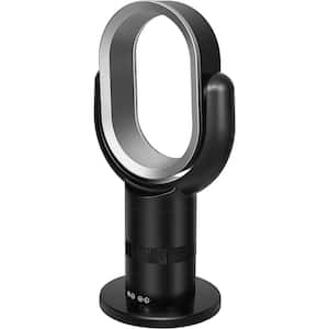 24 in. Portable Bladeless Tower Fan with 10 Speeds and Timing Closure in Black