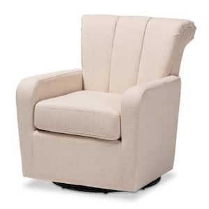 Rayner Beige Fabric Swivel Chair