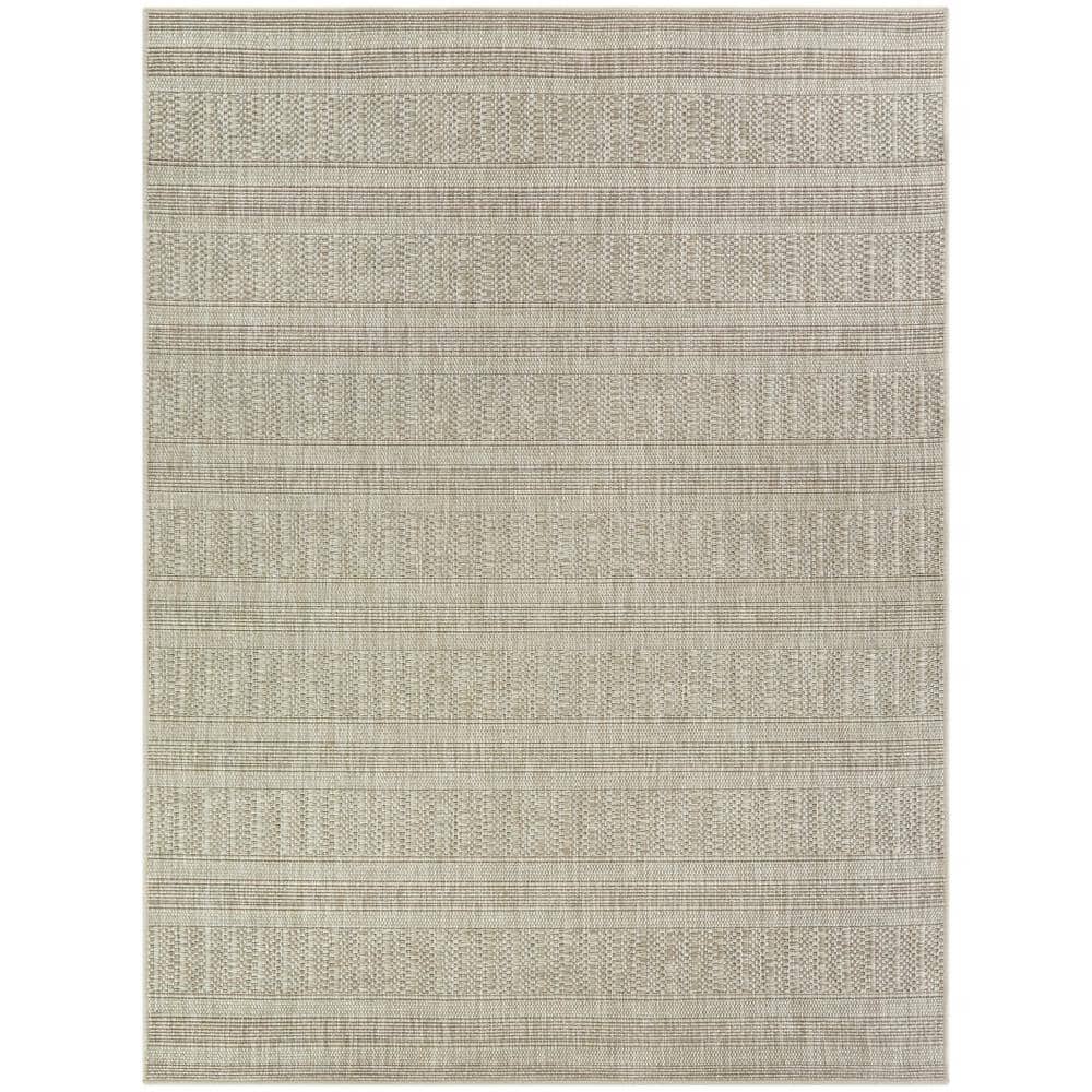 BALTA Jarrett White 8 ft. x 10 ft. Flatweave Indoor/Outdoor Area Rug