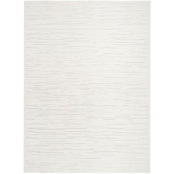 Nourison Casual Ivory 7 ft. x 9 ft. Abstract Contemporary Area Rug