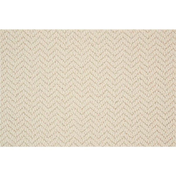 Natural Harmony Crescendo - Color Ivory Pattern White Carpet