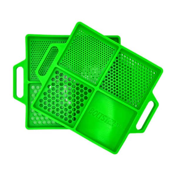 2-Pack Flexible Organizing Tray Green
