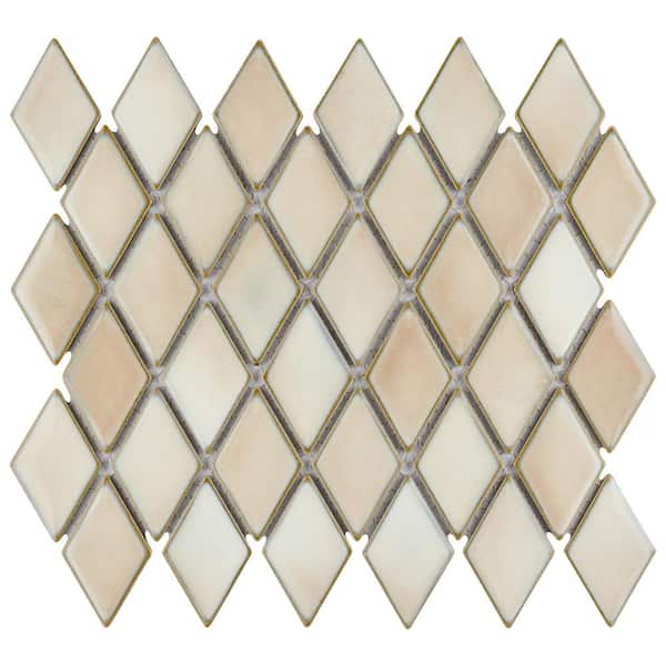 Merola Tile Hudson Kite Truffle 10 in. x 12 in. Porcelain Floor and Wall Mosaic Tile (8.56 sq. ft./Case)
