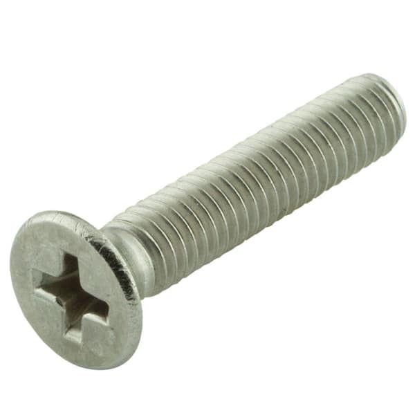 Everbilt 6 32 X 1 12 In Phillips Flat Head Stainless Steel Machine Screw 25 Pack 802872 