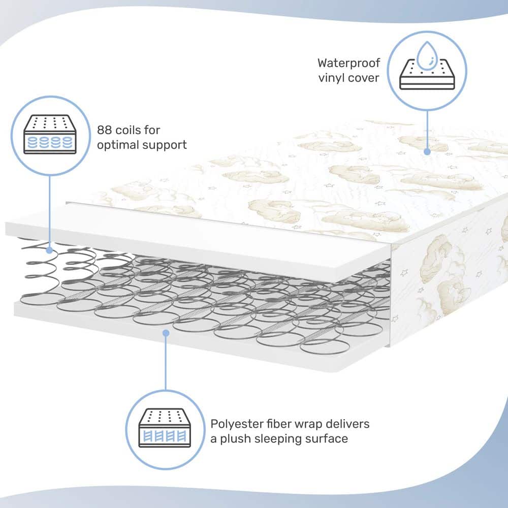 Twilight 80 Coil Innerspring Crib and Toddler Mattress