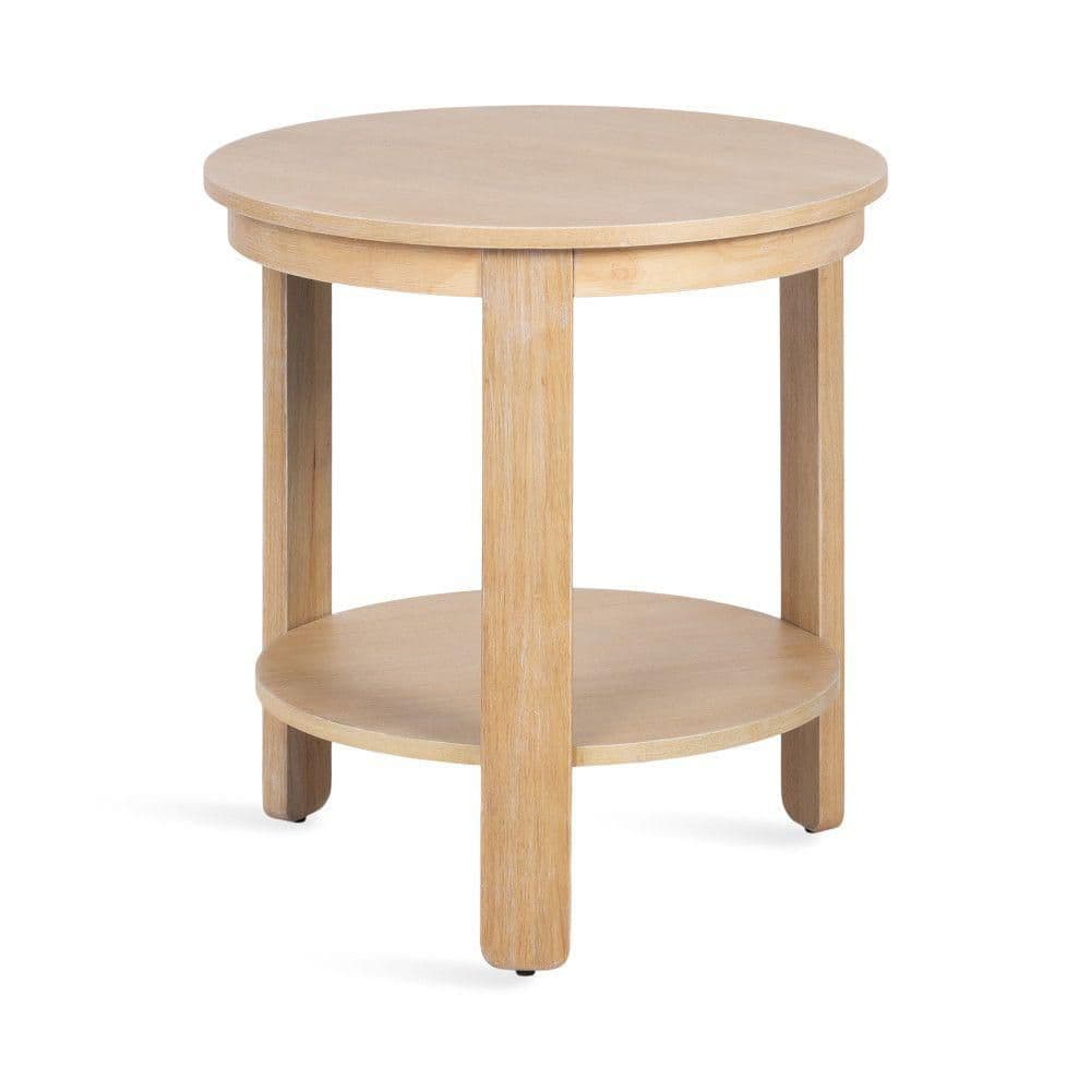 Foxford 22 in. Natural Round Wood End Table - thumbnail 9