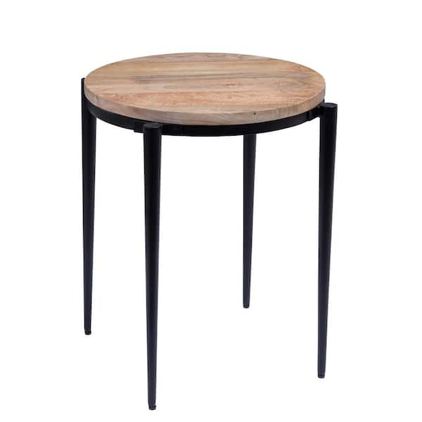 Martin Svensson Home Florence 22 In. Natural Mango Round Wood End Table ...