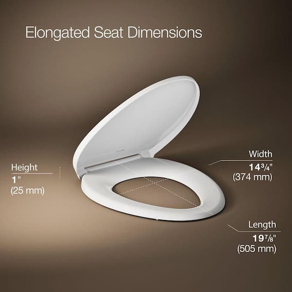 Glenbury Elongated Readylatch Quiet-Close Toilet Seat in White