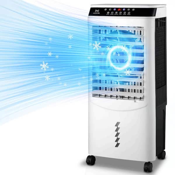 1800 CFM Indoor Portable Evaporative Cooler for 600 sq.ft. 3-Speed Air Cooler with 10 Gal. Tank, Remote, 12H Timer