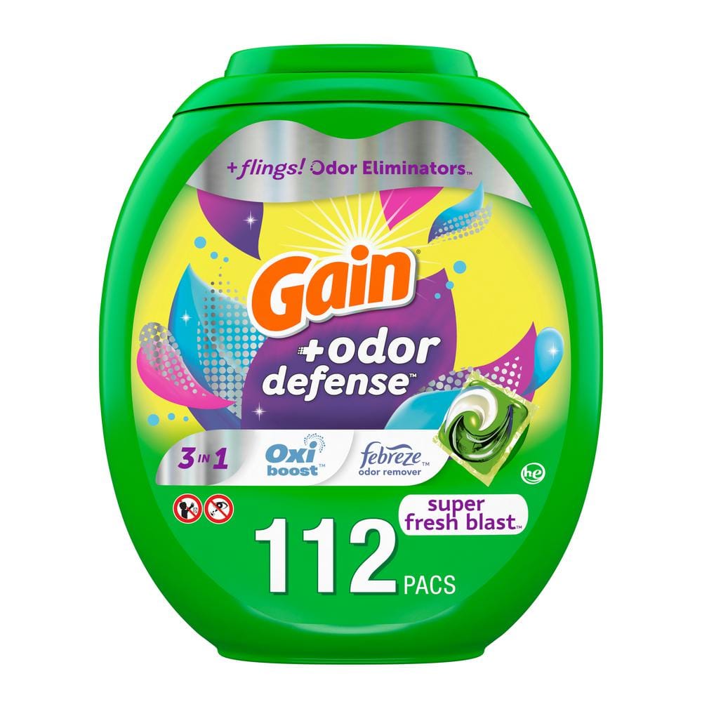 Gain Flings Odor Defense HE Super Fresh Scent Laundry Detergent Pods