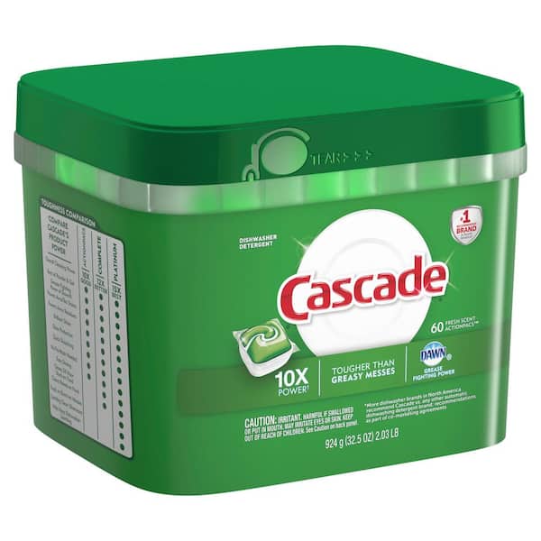 Cascade Original ActionPacs, Dishwasher Detergent Pods, Fresh, 60 Count