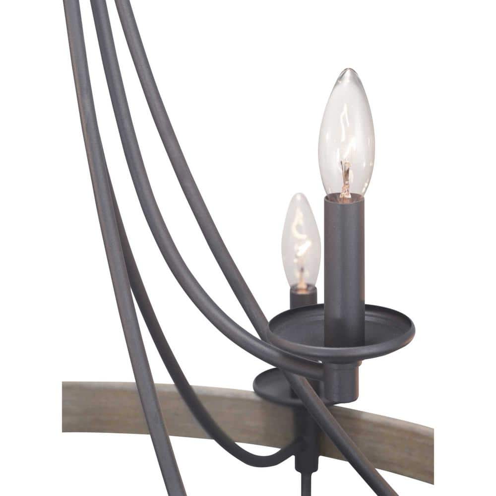 Gulliver Graphite Black Two-Tier 9-Light Chandelier