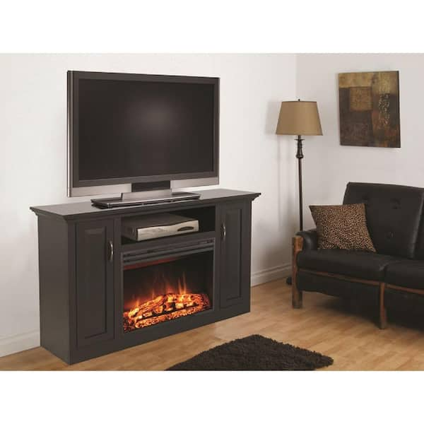 Muskoka Clayton 51 in. Media Console Electric Fireplace in Espresso-DISCONTINUED