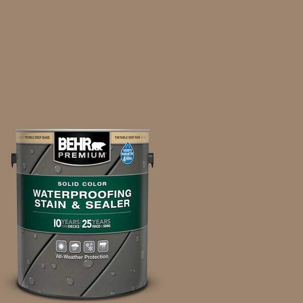 BEHR PREMIUM 1 gal. #MQ2-48 Sturdy Brown Solid Color Waterproofing Exterior Wood Stain and Sealer