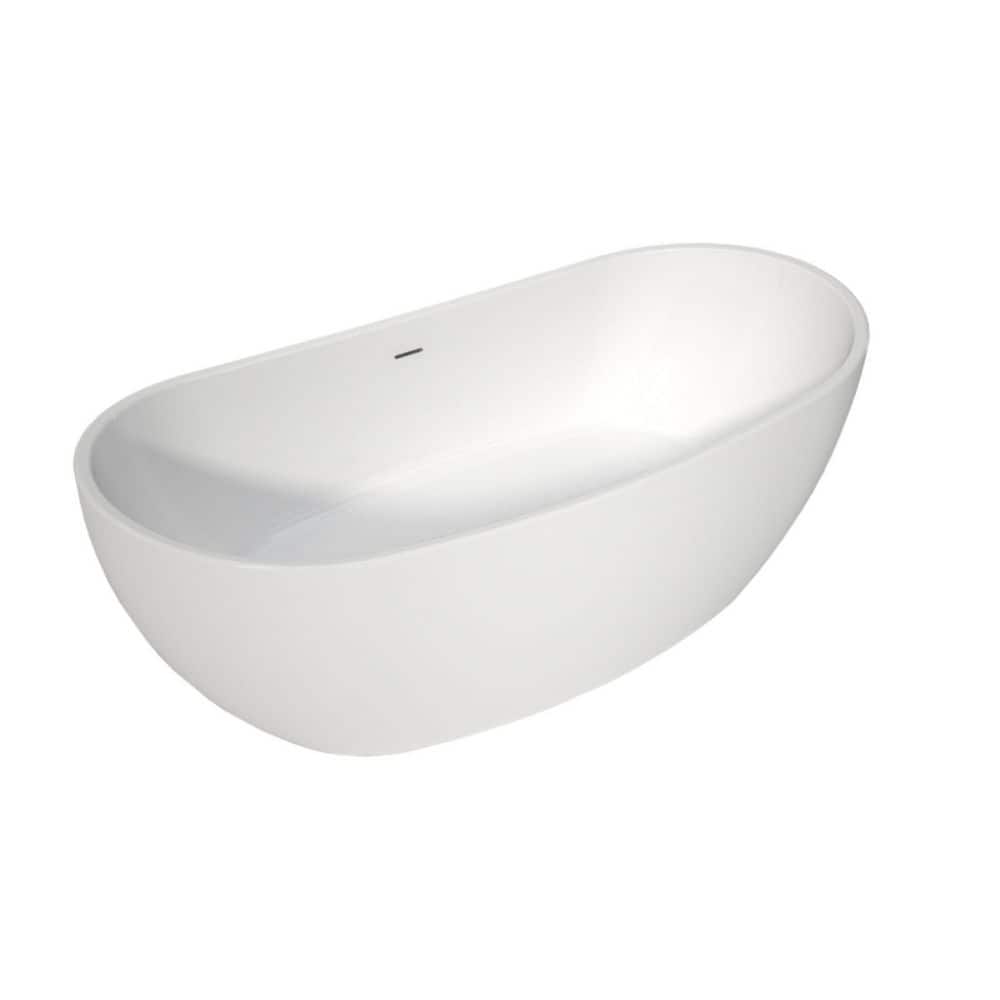 65 in. x 33 in. Acrylic Freestanding Flatbottom Soaking Bathtub in White price history on PriceWatchPro