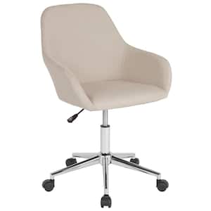 Fabric Swivel Office Chair in Beige