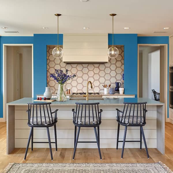 1 gal. #MQ4-58 Mondrian Blue Semi-Gloss Interior Paint