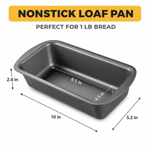 Numhew 3-Pack 10.0 x 5.3 in. Loaf Pan Set, With Wide Grips
