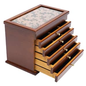 3-Layers Large Jewelry Organizer with velvet Travel Jewelry Storage Organizer  Jewelry Case TG10022 - The Home Depot